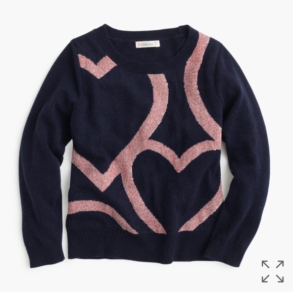 Crewcuts Abstract Heart Popover Sweater Crewcuts Abstract Heart Popover Sweater
